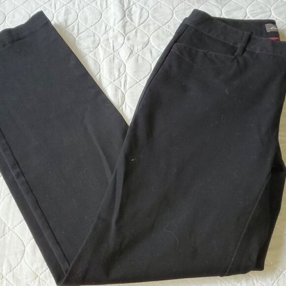 Eddie Bauer Curvy Fit Spandex Black Pocketed High Rise‎ Zippered Sz 8L Pants - Picture 8 of 11